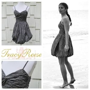 Tracy Reese Bubble Hem Sleeveless Stripe Dress